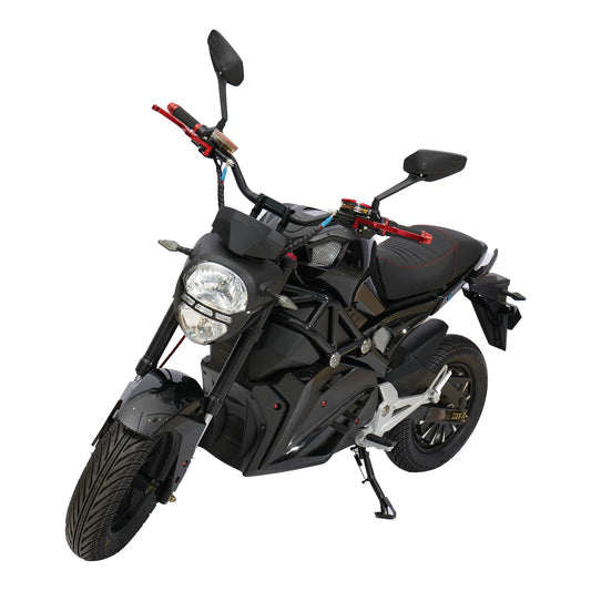 Chenxn Racing Electric Bike with Monstor Design & Rechargeable Battery, Black - COOLBABY