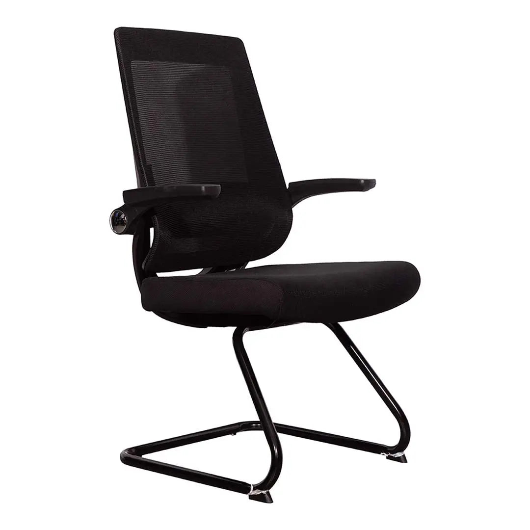 Office Visitor Chair – Ergonomic Mesh Guest Chair (Black / Grey Color)