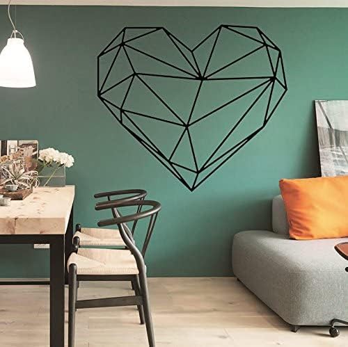 COOLBABY WWG42 Black Geometric Heart Wall Sticker for Home Decor Shaped Art Modern | Living Room WWG42-SRK - COOLBABY
