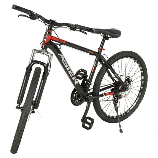 Aster 21 Gear & Steel Frame Bicycle, 26in, Red & Black - COOLBABY