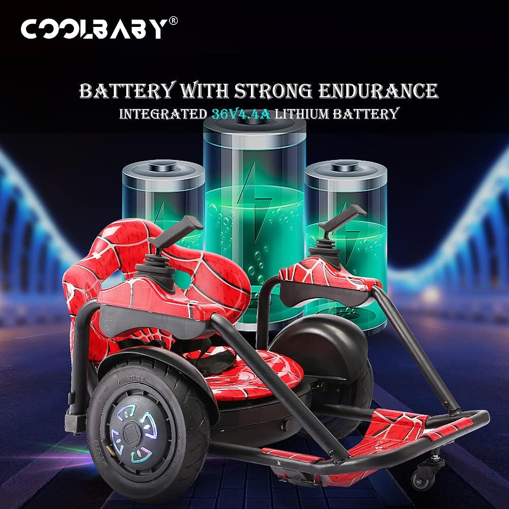 COOLBABY K8 360 Drift 10 "Tires Two-Handed Electric Scooter Go Cart Kating Car for Kids - COOLBABY