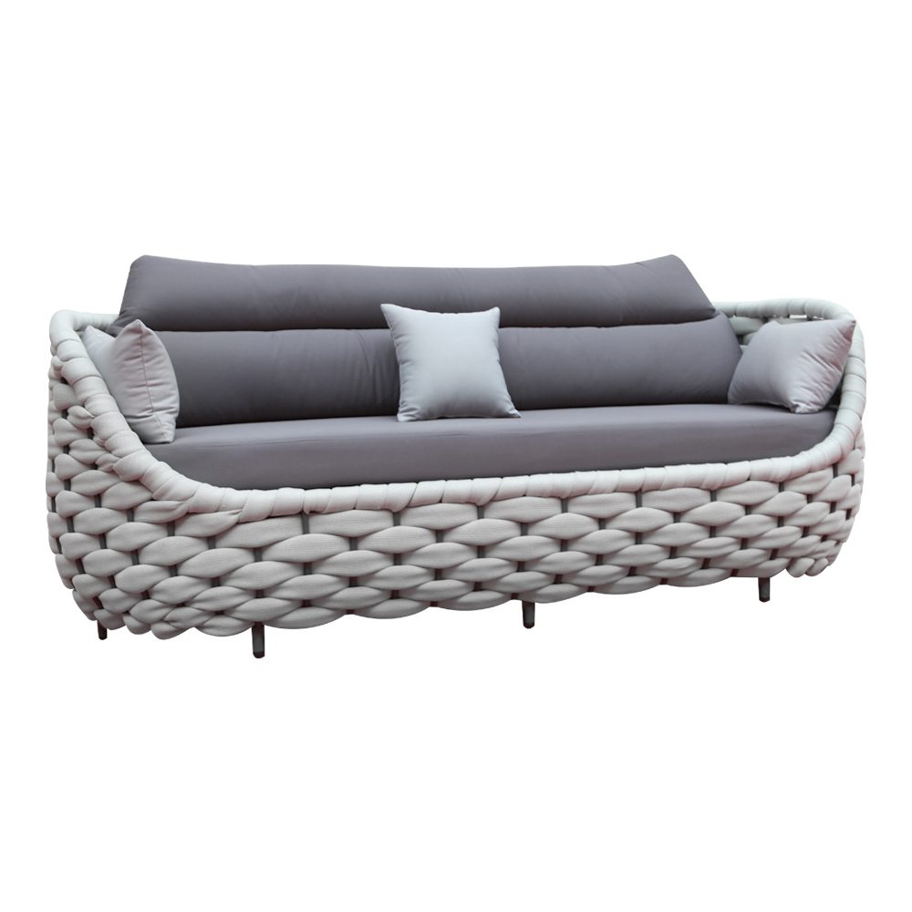 Garden Sofa Set 5 Seater Aluminum Frame with Rope Design for Terrace and Villa - COOLBABY