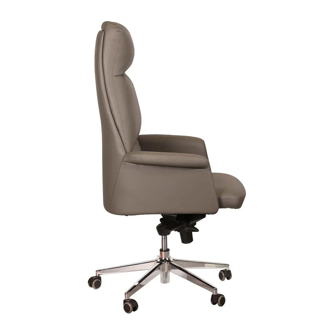 High Back Office Chair 205‑A – Ergonomic PU Leather Executive Chair (Grey)