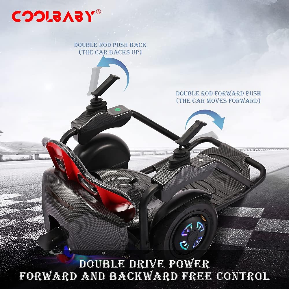 COOLBABY K8 360 Drift 10 "Tires Two-Handed Electric Scooter Go Cart Kating Car for Kids - COOLBABY