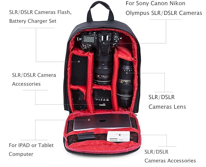 COOLBABY Waterproof SLR camera bag Shockproof backpack hiking bag - COOLBABY