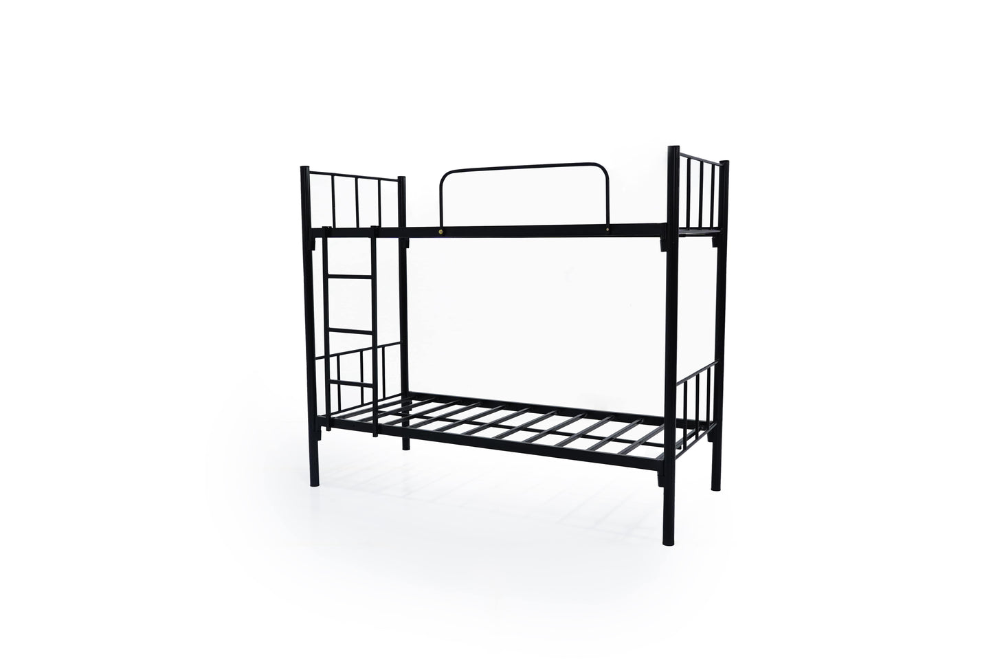 NAD‑HK2 Bunk Bed with Ladder – Durable Steel Twin Bunk Bed (Grey / Silver / Black)