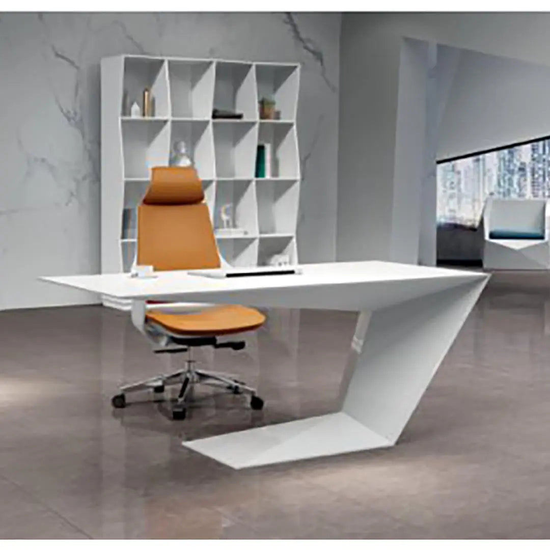 Executive Office Table – Huimei BG‑9903 Modern Glossy Grey Desk