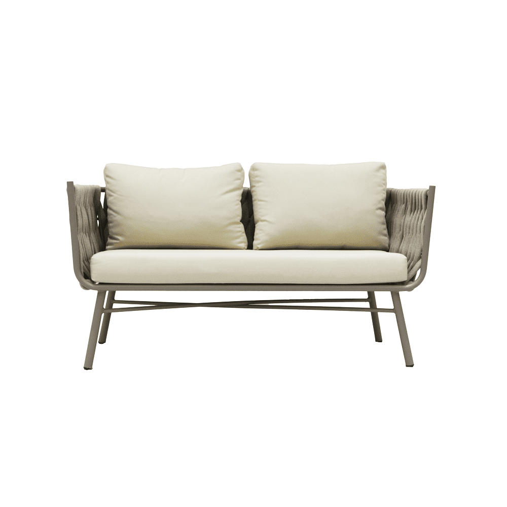 Outdoor Sofa Set 5 Seater Aluminum Rope Garden Sofa Set with Table - COOLBABY