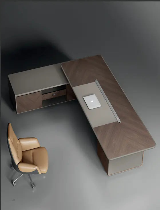 HZ‑320 Executive Desk – Premium Modern CEO Table (320 × 228 × 76 cm)