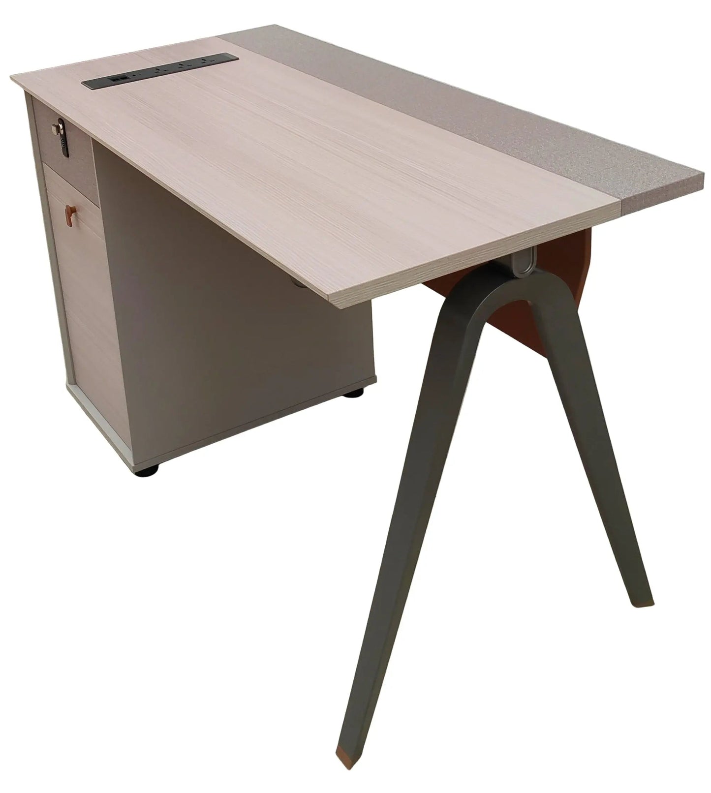 Office Table – Premium HDF Office Desk with Metal Frame, Drawer & Cabinet (120 cm / 140 cm)