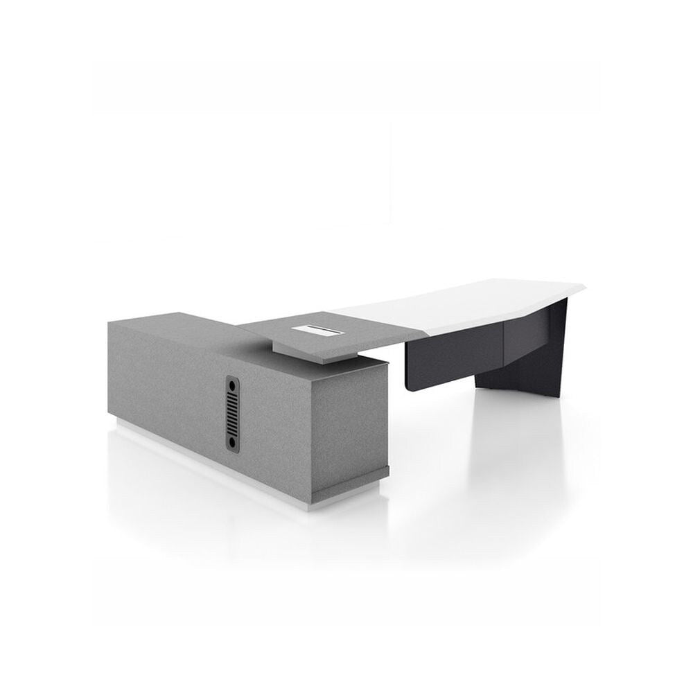 Neo Front Executive Office Desk Powder Coated Manager Desk office table with Storage Cabinet - COOLBABY