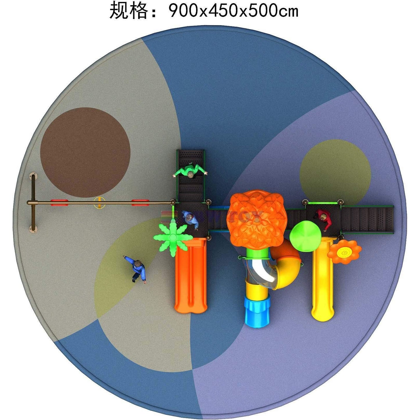 RBW Toys Outdoor Playground Swing Slide for Kids, RW-11017, 9x4.5x5M - COOLBABY