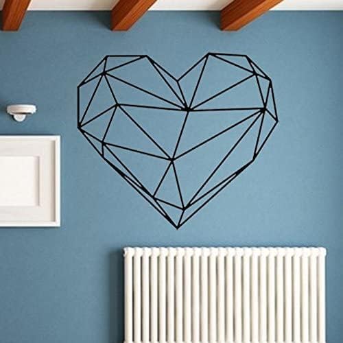 COOLBABY WWG42 Black Geometric Heart Wall Sticker for Home Decor Shaped Art Modern | Living Room WWG42-SRK - COOLBABY