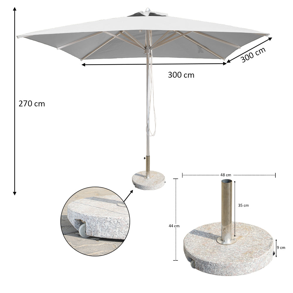Square Umbrella Without Base – Heavy‑Duty Outdoor Patio Umbrella