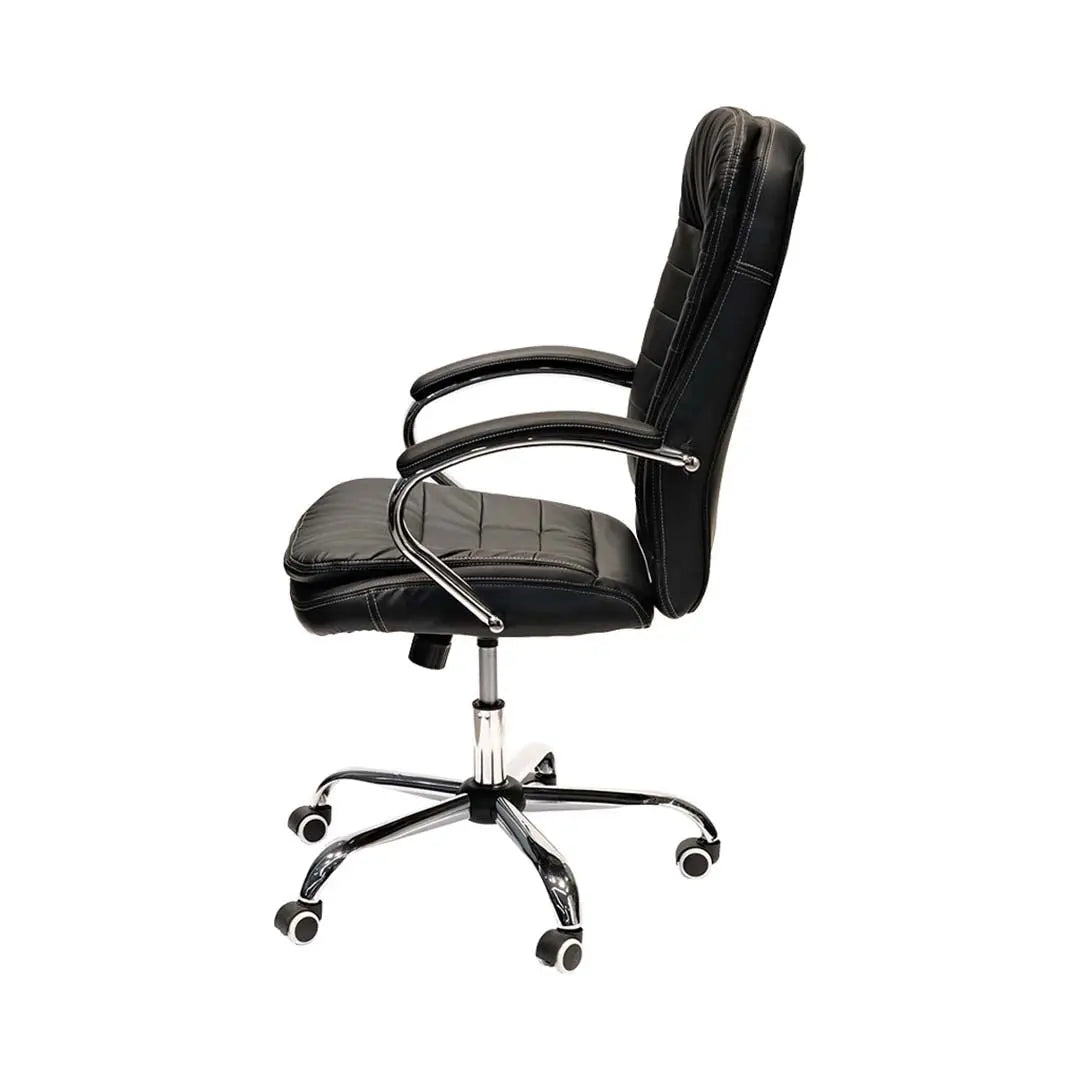 Low Back Office Chair – 1121HA Ergonomic PU Leather Chair (Black)