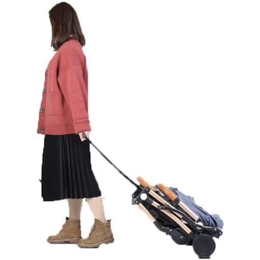 Portable Baby Stroller Travelling Pram, Grey, Green - COOLBABY
