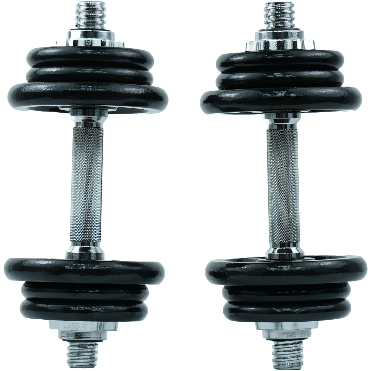 Fitness Adjustable Dumbbell Set – Pair | 20 Kg Cast Iron Weights with Spinlock Collars