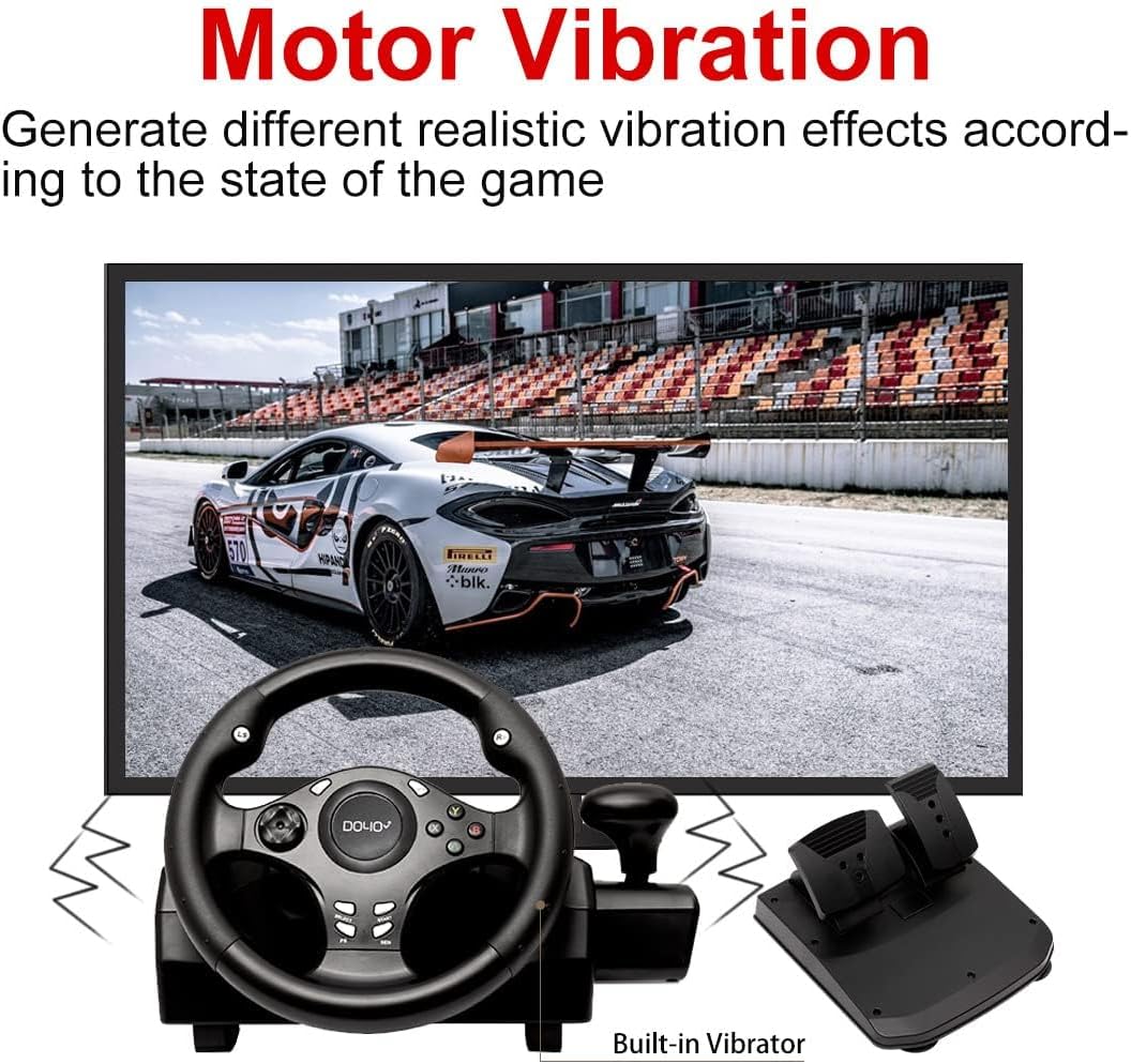 COOLBABY ZJJA95-YK High-Performance Racing Wheel for PC, PS4, Xbox, and More - COOLBABY