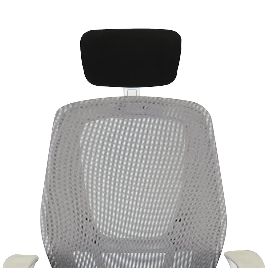 MA‑319 Ergonomic Mesh Office Chair with Headrest – Black & White