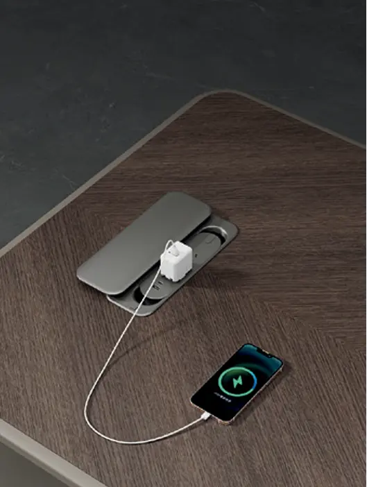 HZ‑2‑240 Executive Smart Desk – Modern Height‑Adjustable CEO Table (240 × 198 × 75 cm)
