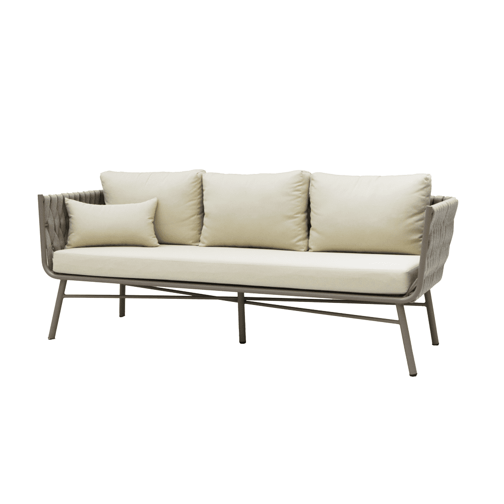 Outdoor Sofa Set 5 Seater Aluminum Rope Garden Sofa Set with Table - COOLBABY