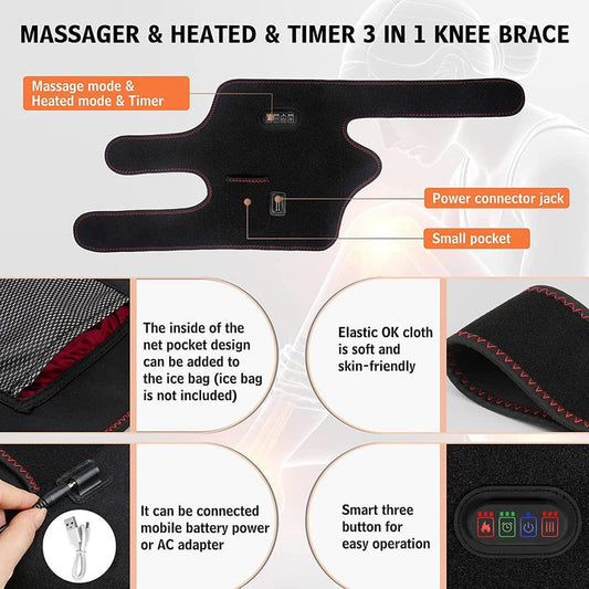 COOLBABY® HEATING MASSAGE KNEE PAD - QUICK RELIEF AND COMFORT - COOL BABY