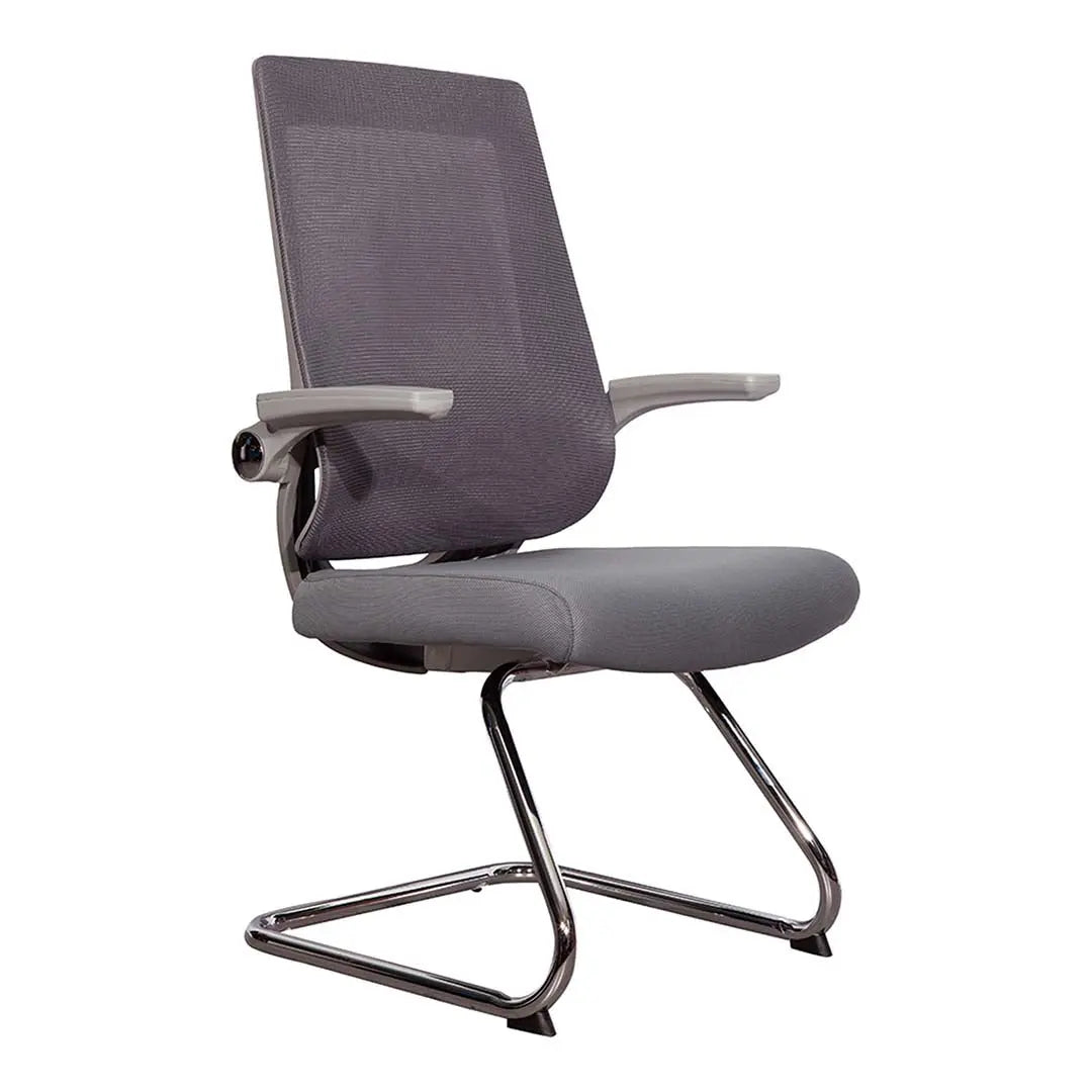 Office Visitor Chair – Ergonomic Mesh Guest Chair (Black / Grey Color)