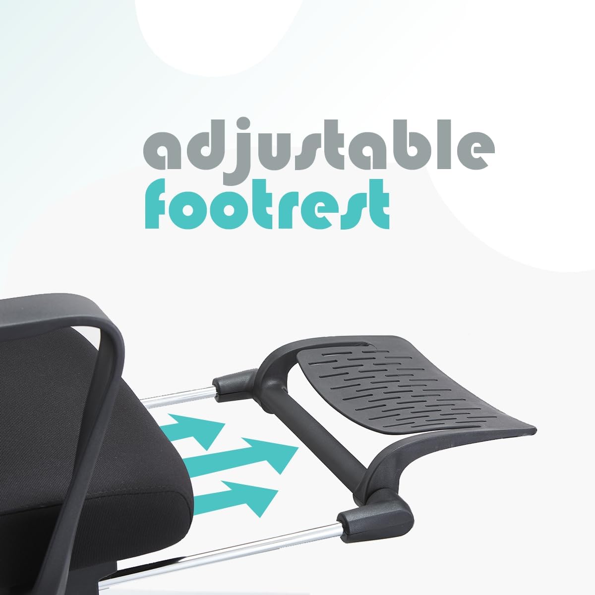 Ergonomic office chair, Retractable Footrest and Adjustable back support, Chair for Home Office, Adjustable rolling swivel office chair with armrest and headrest, Executive chair Black - COOLBABY