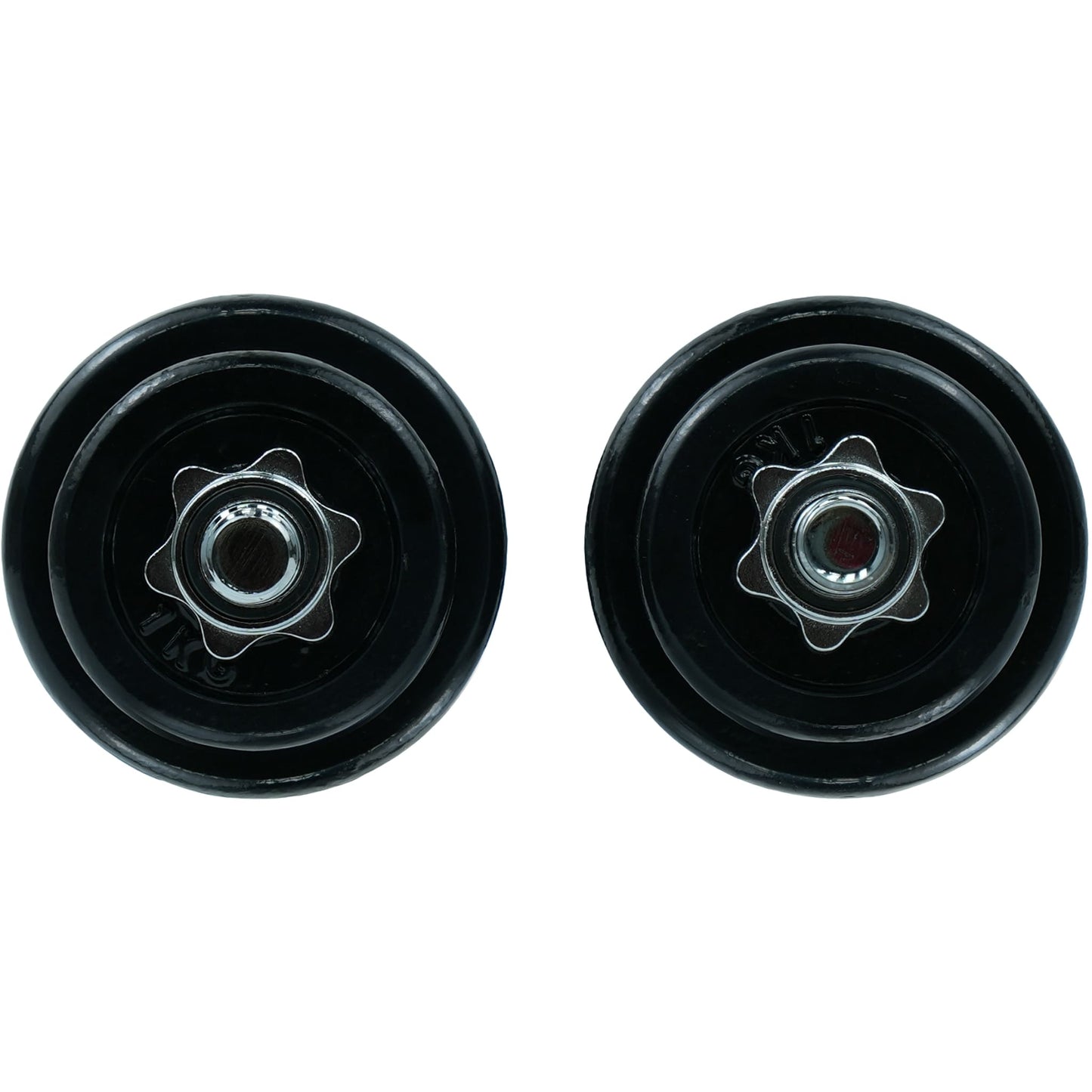 Fitness Adjustable Dumbbell Set – Pair | 20 Kg Cast Iron Weights with Spinlock Collars