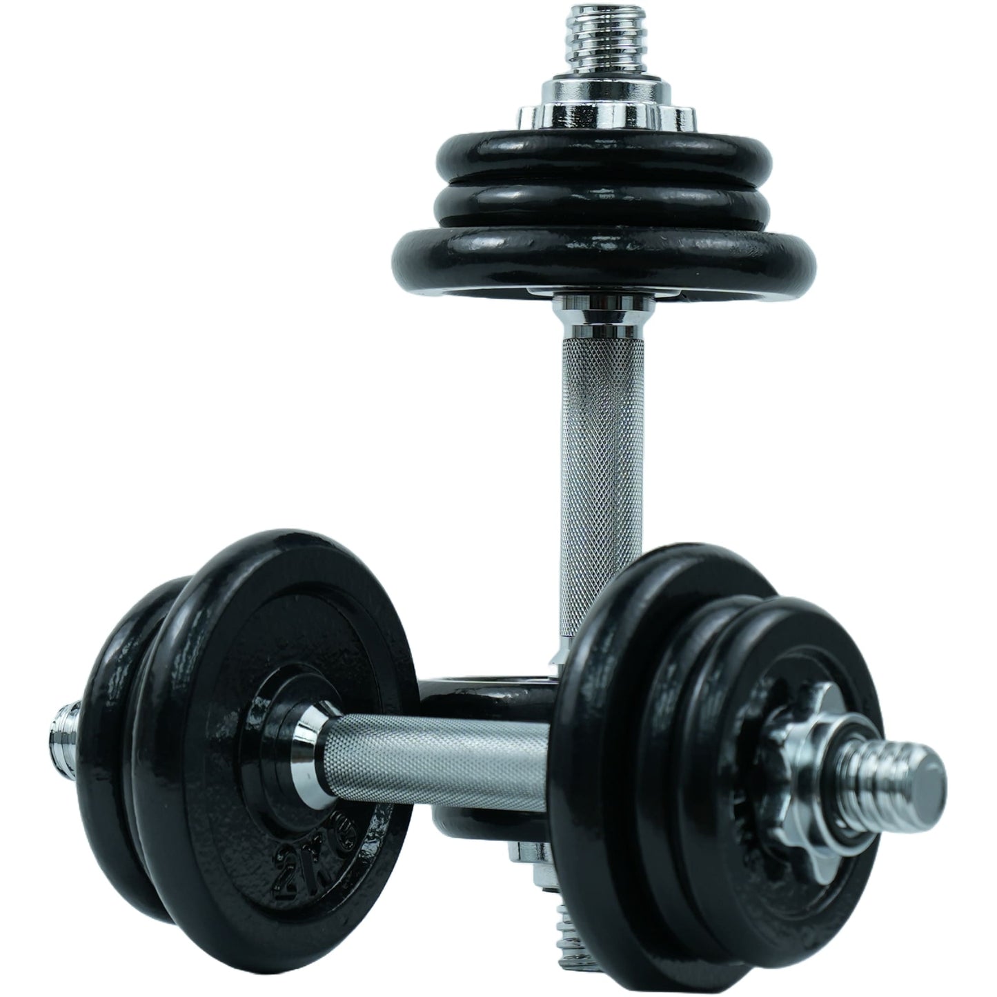 Fitness Adjustable Dumbbell Set – Pair | 20 Kg Cast Iron Weights with Spinlock Collars