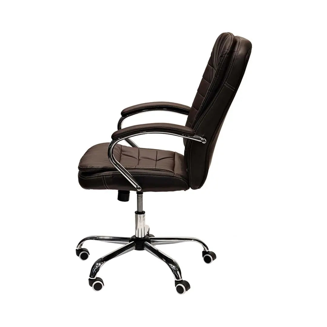 Low Back Office Chair – 1121HA Ergonomic PU Leather Chair (Black)