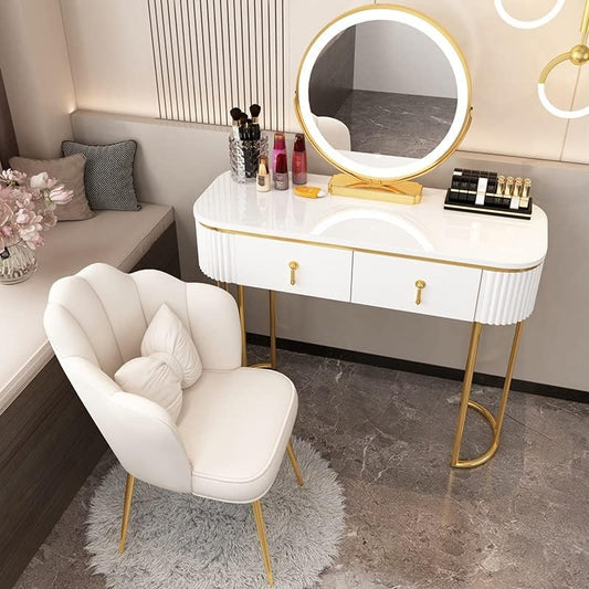Mini modern simple light luxury Nordic style dressing table | Bedroom new favorite · Small makeup table · Exquisite storage design · Create your own beauty space - COOLBABY