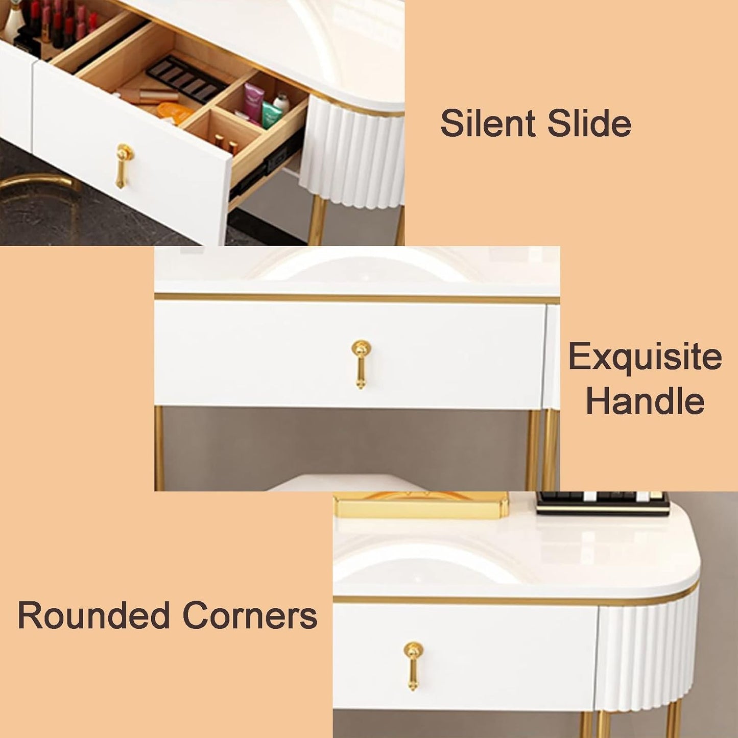 Mini modern simple light luxury Nordic style dressing table | Bedroom new favorite · Small makeup table · Exquisite storage design · Create your own beauty space - COOLBABY