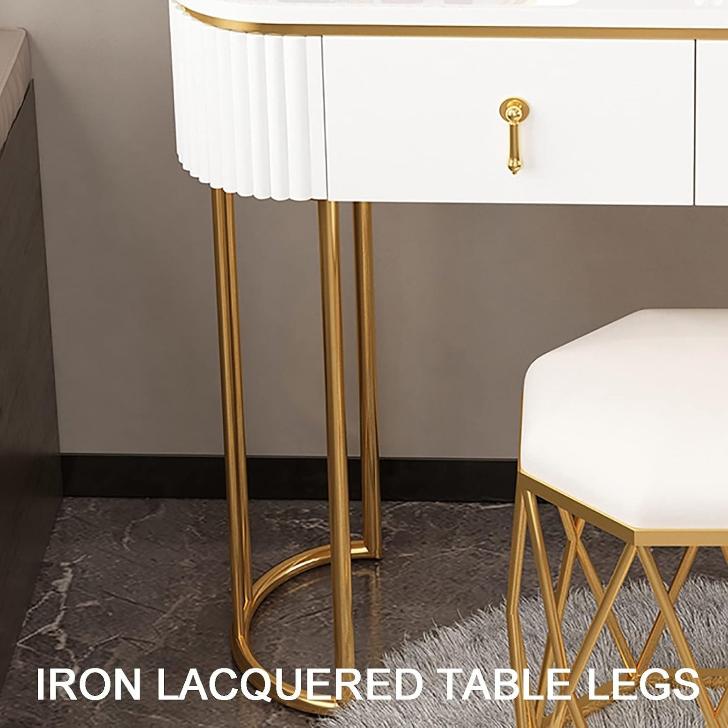 Mini modern simple light luxury Nordic style dressing table | Bedroom new favorite · Small makeup table · Exquisite storage design · Create your own beauty space - COOLBABY