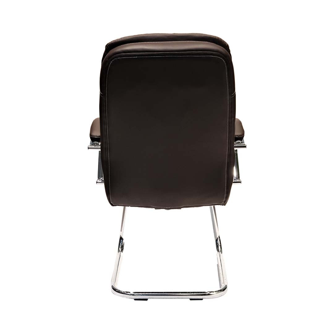 COOLBABY Ergonomic Office Visitor Chair 1121 HB – Adjustable PU Leather Seat with Chrome Base - COOLBABY