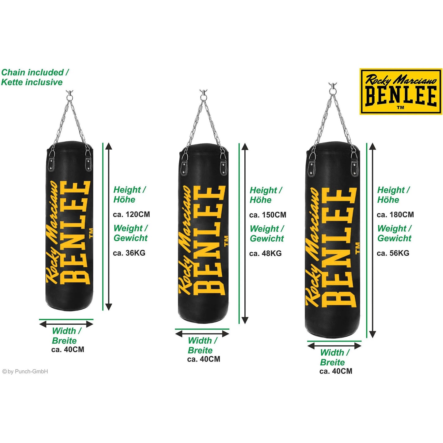 COOLBABY Benlee Donato Boxing Bag - Durable Polyurethane Heavy Bag for Intense Training - COOLBABY