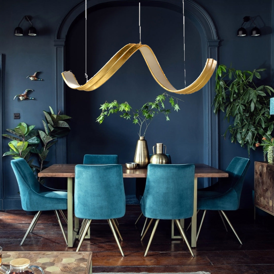 Modern Hanging Light LED Curved-In Shape - Bronze - COOLBABY