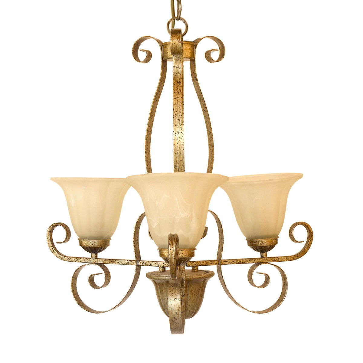 Up light Chandelier 3 Arms HLH-24108- Brass - COOLBABY
