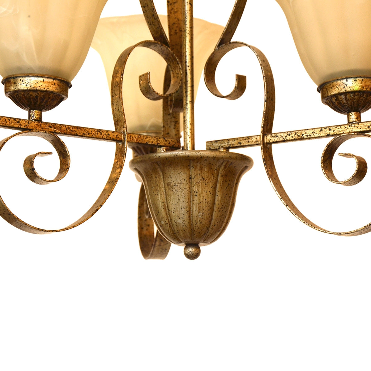 Up light Chandelier 3 Arms HLH-24108- Brass - COOLBABY
