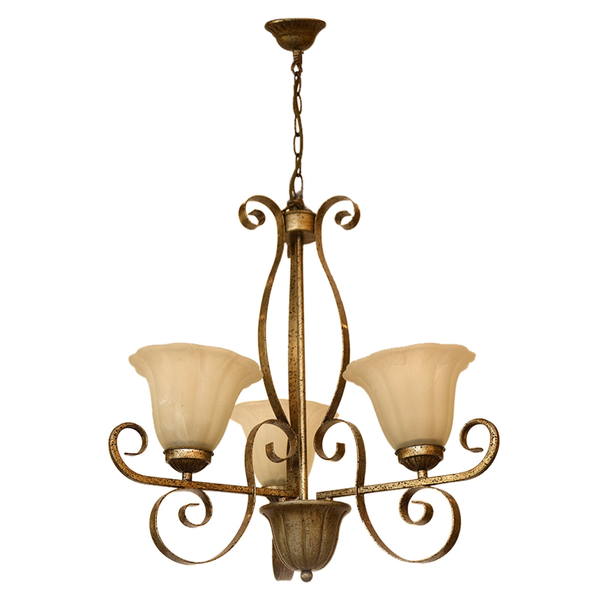 Up light Chandelier 3 Arms HLH-24108- Brass - COOLBABY