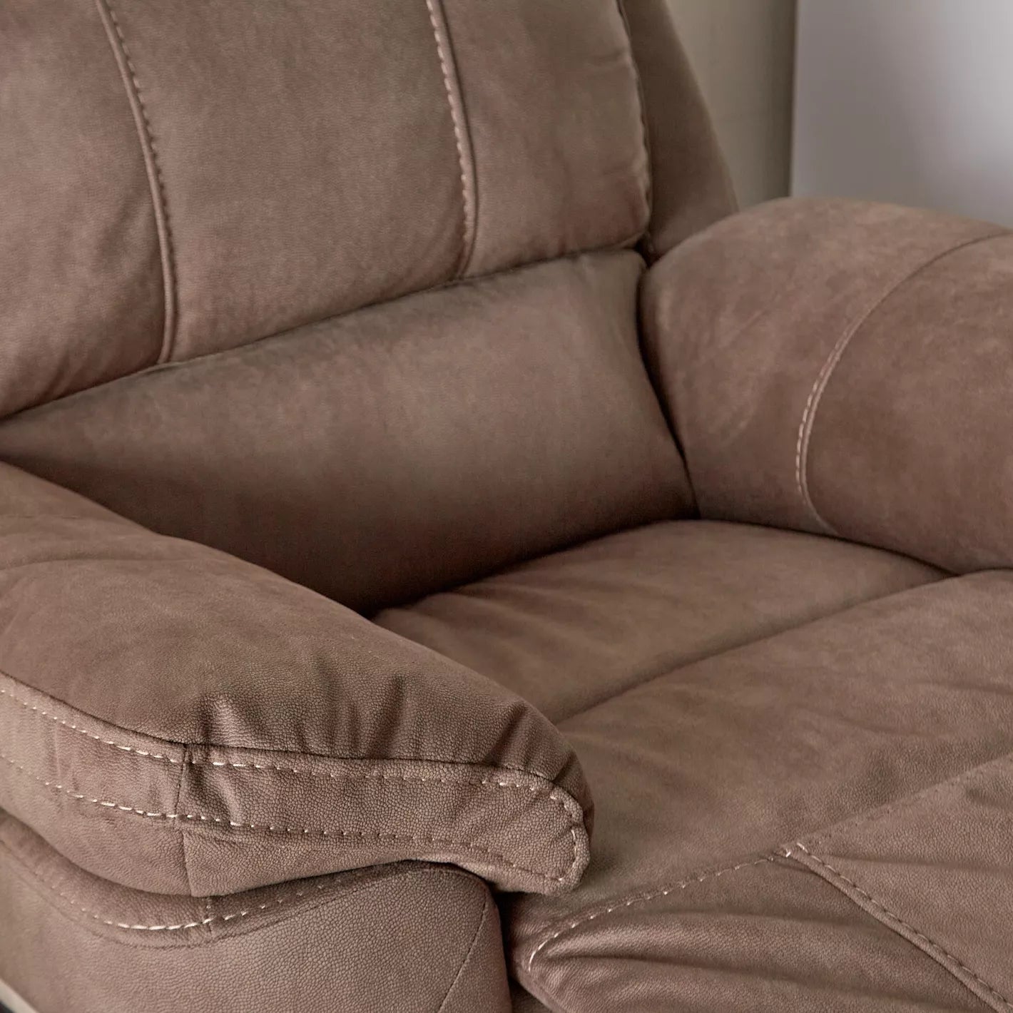 Modern Fabric Rocking Recliner With Adjustable Back And Curved Armrests - COOLBABY