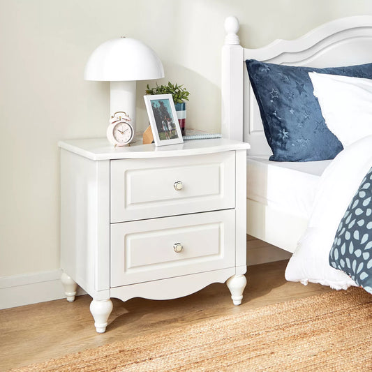 MDF Engineered Wood 2-Drawer Night Stand - COOLBABY