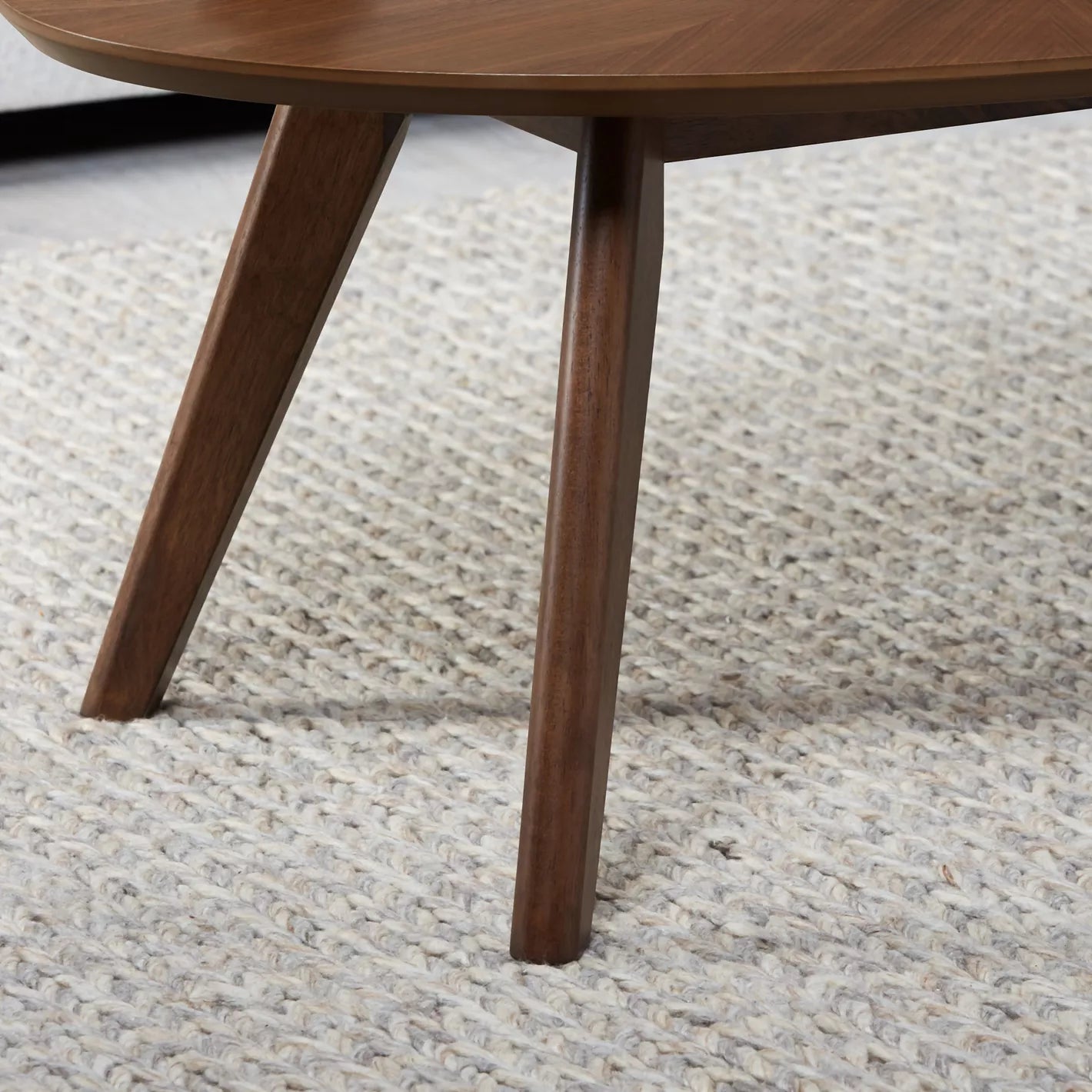 Coffee Table, Solid Wood Design 70 x 120 x 45 CM - Walnut - COOLBABY