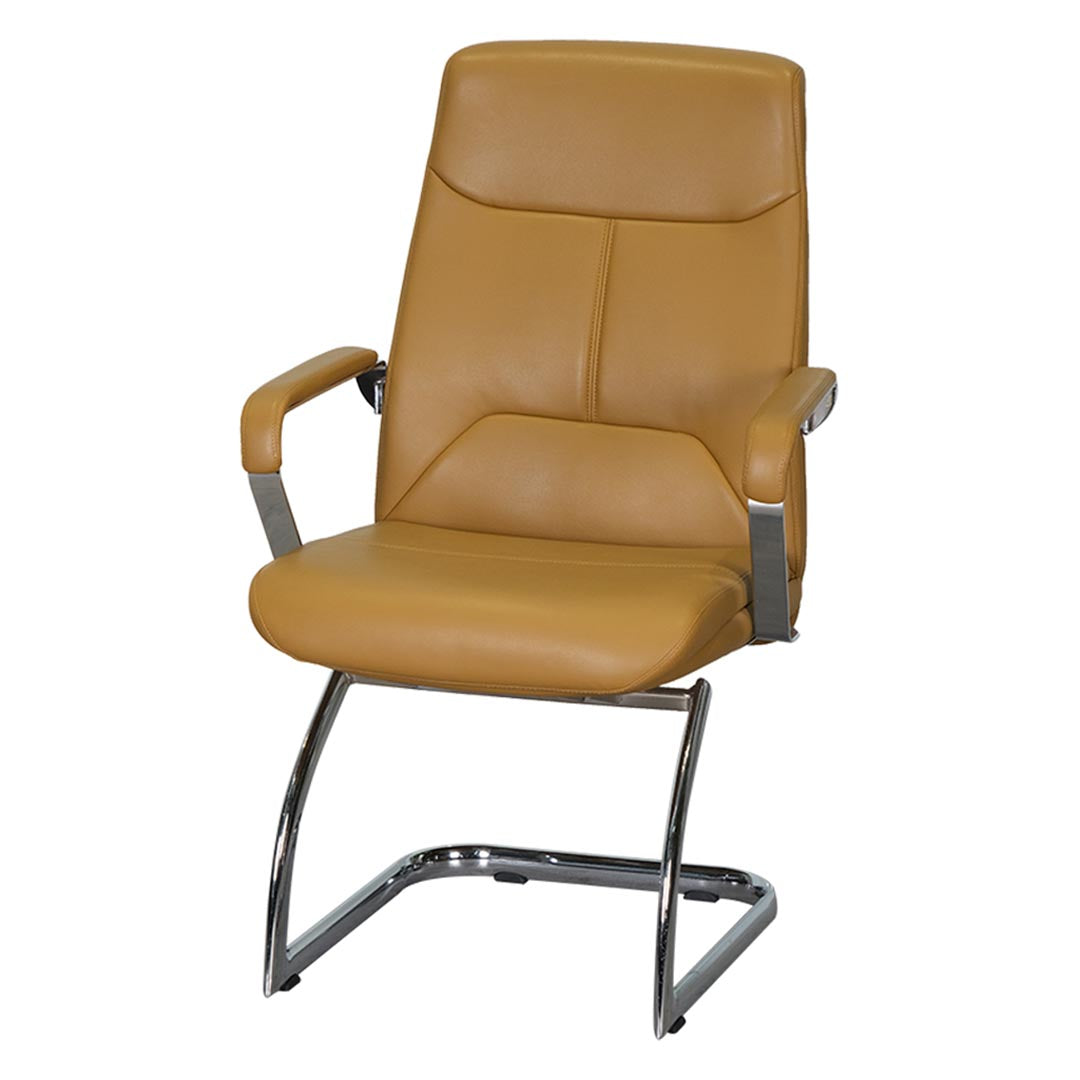 COOLBABY Premium Ergonomic PU Leather Office Visitor Chair YS-1601 C with Chrome Plated Frame - COOLBABY