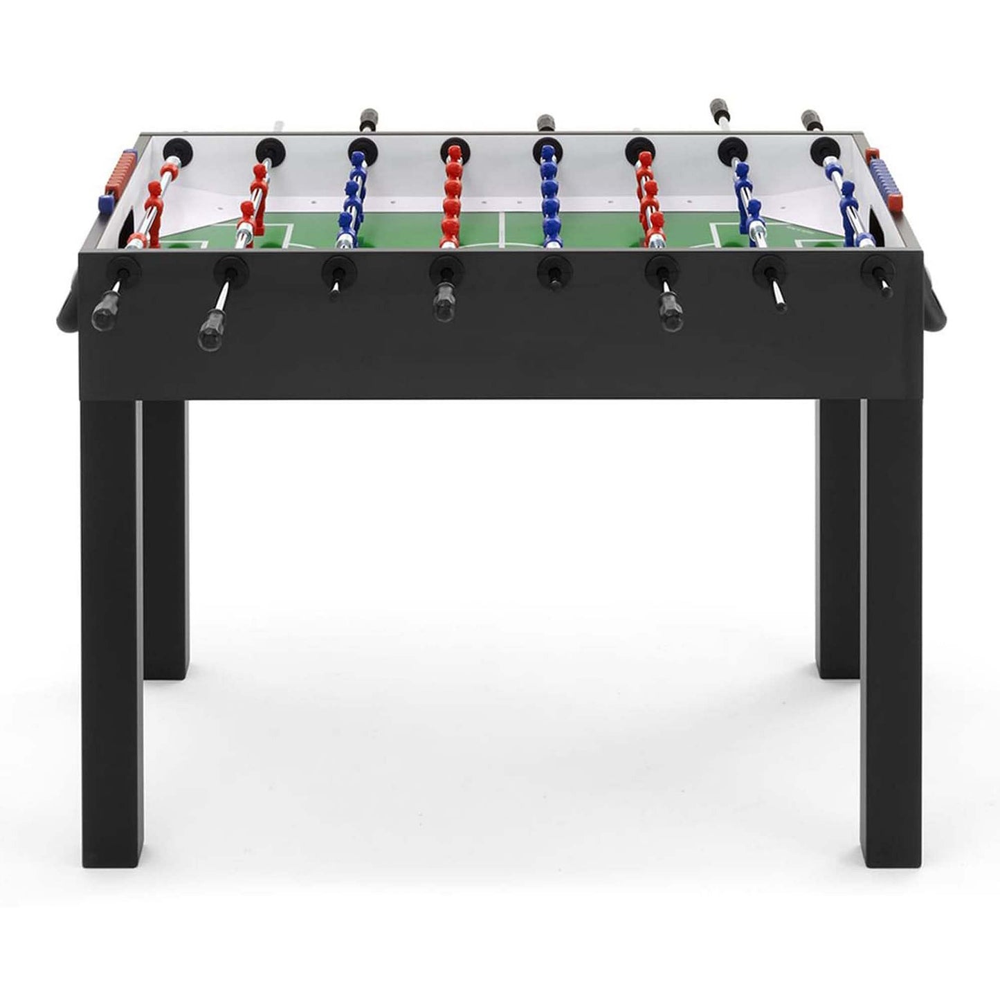 FAS Fido Foosball Table – Black Edition | Modern Italian Design with Tempered Glass Playfield & 22mm Engineered Wood Cabinet