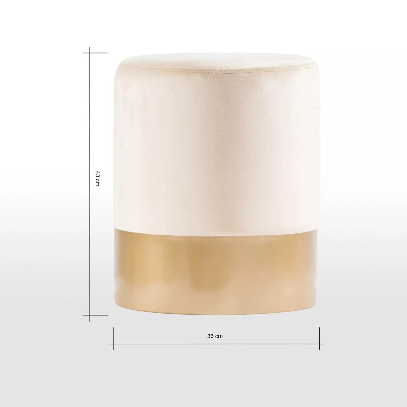 Fabric Velvet Ottoman, Luxurious Ottoman For Modern Home 36 x 36 x 43 CM - COOLBABY