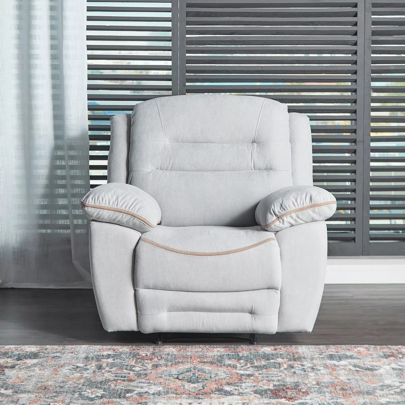 Fabric Recliner, Soft Fabric For A Luxurious Feel 96 x 110 x 105 CM - COOLBABY