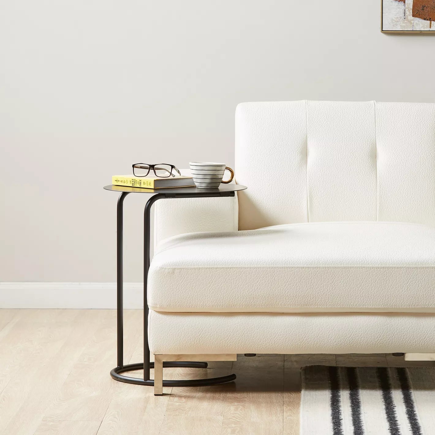 Round design Hardy Metal Top Side Table, Coffee Table - COOLBABY