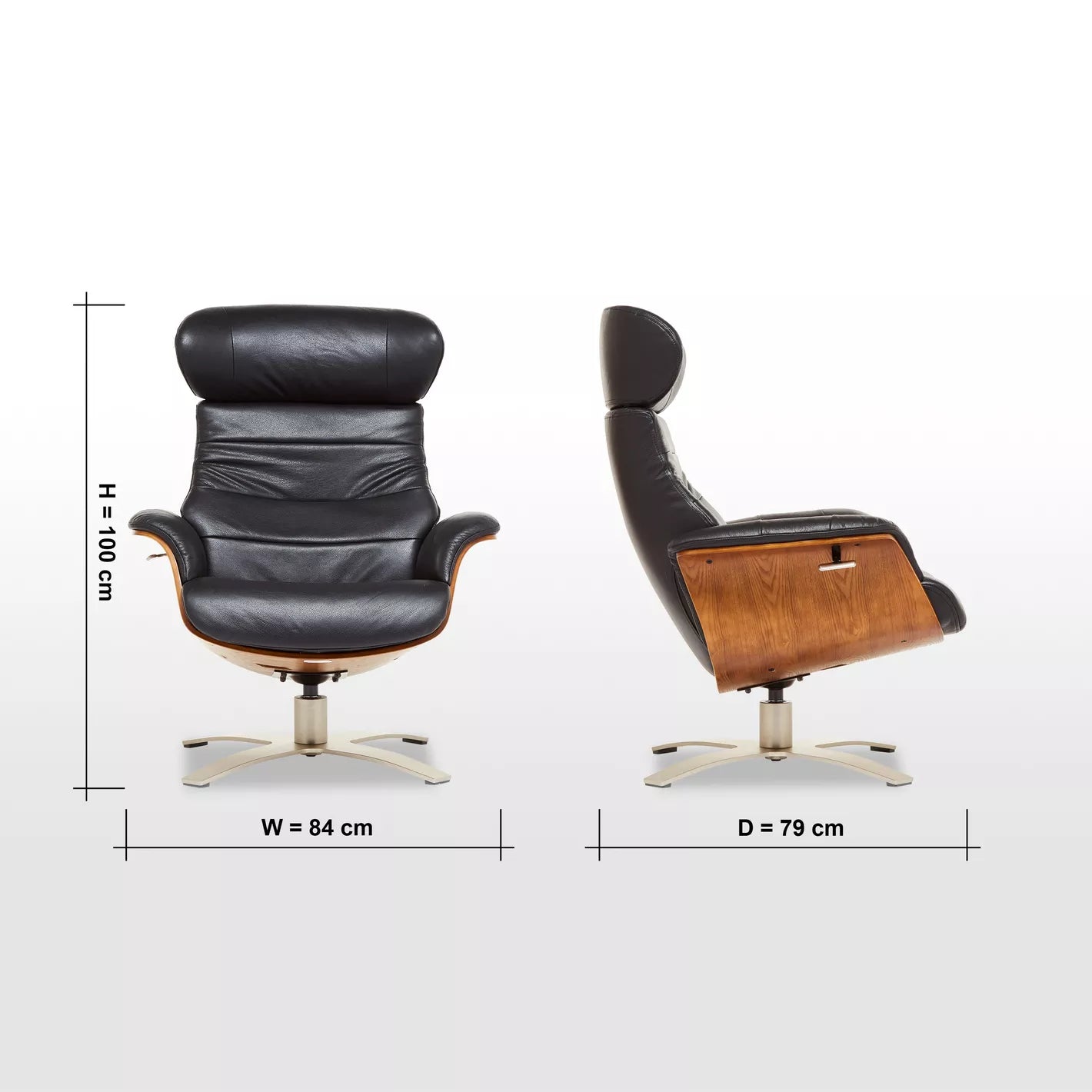 Leather Armchair With Stool, Luxurious Armchair And Footstool , Flair Arms, Fixed Seat And Back Cushions For Modern Office And Home - COOLBABY