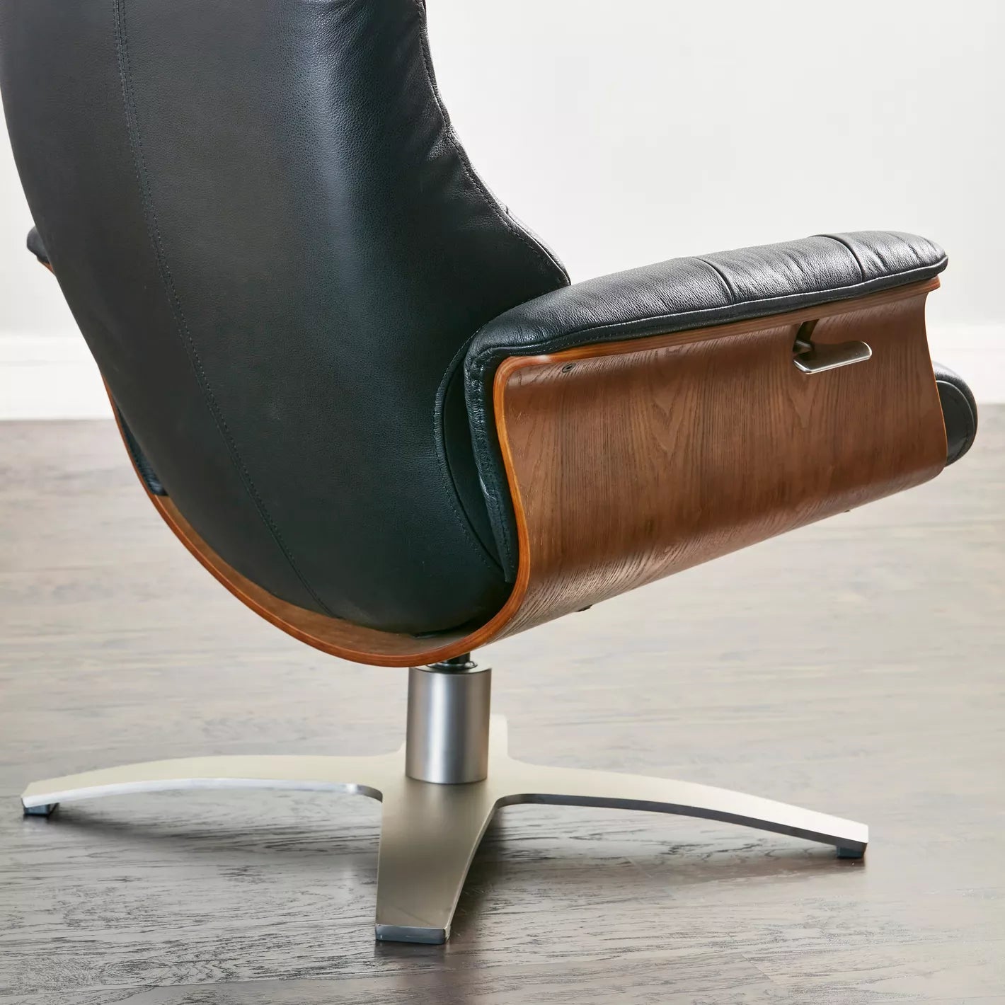 Leather Armchair With Stool, Luxurious Armchair And Footstool , Flair Arms, Fixed Seat And Back Cushions For Modern Office And Home - COOLBABY